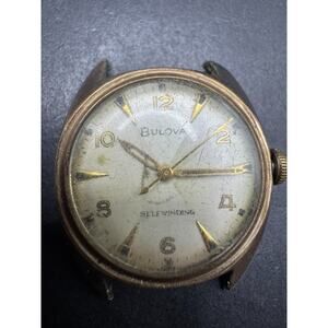 Vtg BULOVA Royal Clipper Men's Automatic Watch 11AFAC 10K RGP Steel No Band